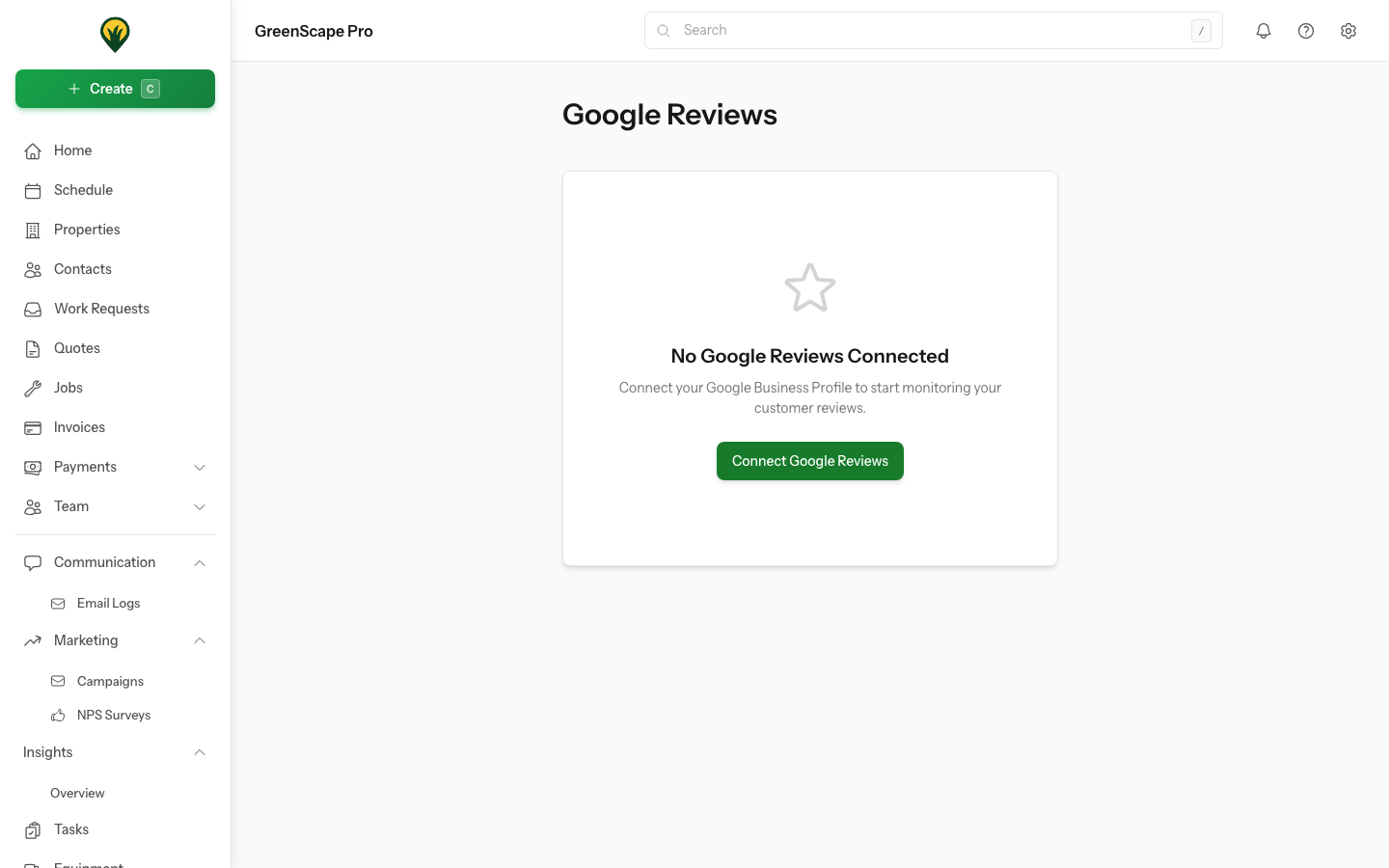 Google reviews dashboard showing customer reviews with star ratings, review text, and response status